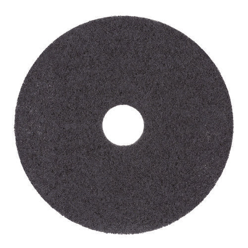 Image of Boardwalk® High Performance Stripping Floor Pads, 19" Diameter, Black, 5/carton