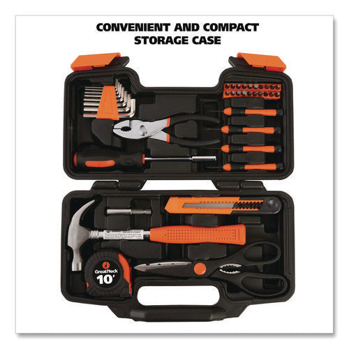 Image of Great Neck® Homeowner's 39-Piece Tool Set, 12.38" x 3" x 7.25" Carry Case