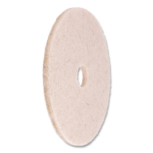 Image of Boardwalk® Natural Hog Hair Burnishing Floor Pads, 21" Diameter, Tan, 5/carton