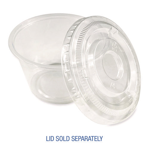 Image of Boardwalk® Souffle/Portion Cups, 4 oz, Plastic, Translucent, 2,500/Carton