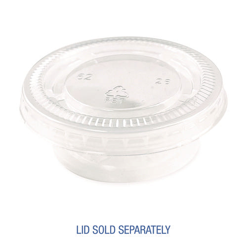Image of Boardwalk® Souffle/Portion Cups, 1.5 oz, Plastic, Translucent, 2,500/Carton