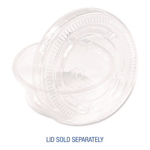 Image of Boardwalk® Souffle/Portion Cups, 1.5 oz, Plastic, Translucent, 2,500/Carton