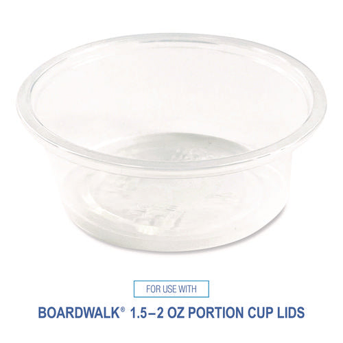 Image of Boardwalk® Souffle/Portion Cups, 1.5 oz, Plastic, Translucent, 2,500/Carton
