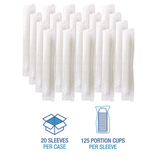 Image of Boardwalk® Souffle/Portion Cups, 3.25 oz, Plastic, Translucent, 2,500/Carton