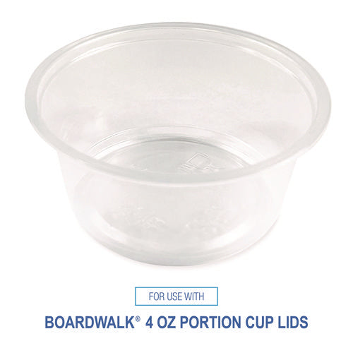 Image of Boardwalk® Souffle/Portion Cups, 3.25 oz, Plastic, Translucent, 2,500/Carton