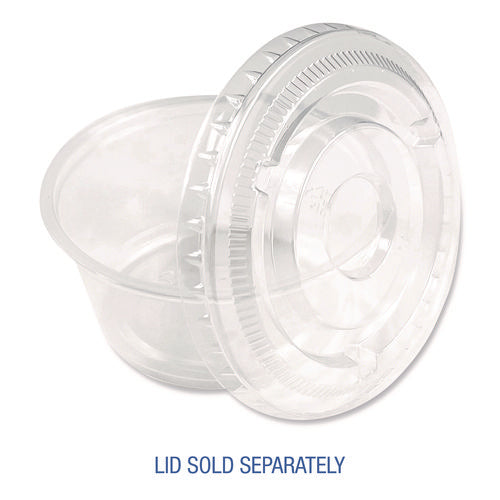 Image of Boardwalk® Souffle/Portion Cups, 3.25 oz, Plastic, Translucent, 2,500/Carton