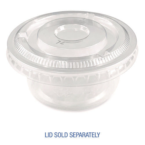 Image of Boardwalk® Souffle/Portion Cups, 3.25 oz, Plastic, Translucent, 2,500/Carton
