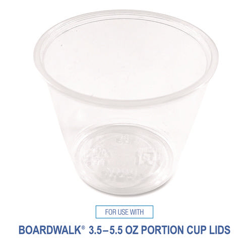 Image of Boardwalk® Souffle/Portion Cups, 5.5 oz, Plastic, Translucent, 2,500/Carton