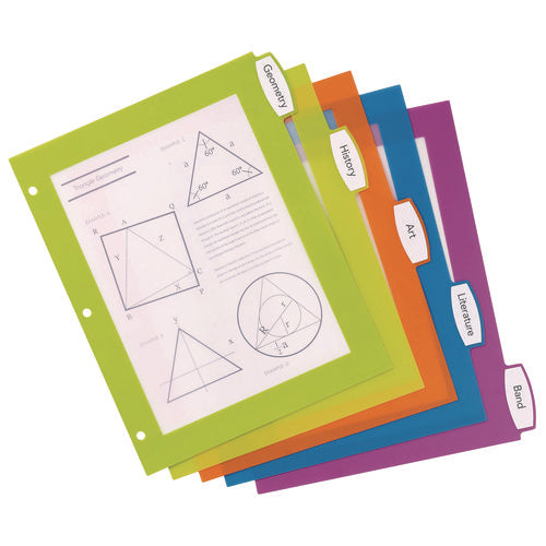 Image of Avery® Big Tab Ultralast Plastic Dividers, 5-Tab, 11 X 8.5, Assorted, 1 Set