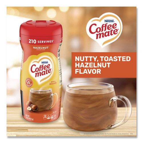 Image of Coffee mate® Non-Dairy Powdered Creamer, Hazelnut, 15 Oz Canister, 12/carton