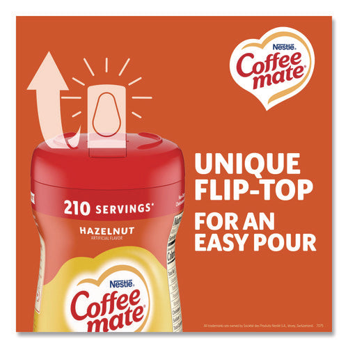 Image of Coffee mate® Non-Dairy Powdered Creamer, Hazelnut, 15 Oz Canister, 12/carton