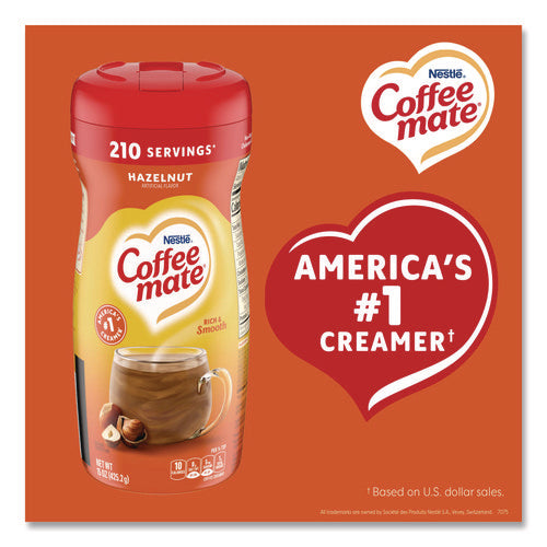 Image of Coffee mate® Non-Dairy Powdered Creamer, Hazelnut, 15 Oz Canister, 12/carton