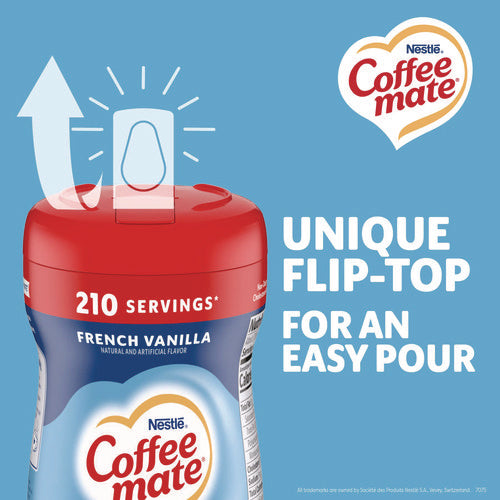 Image of Coffee mate® Non-Dairy Powdered Creamer, French Vanilla, 15 Oz Canister, 12/carton