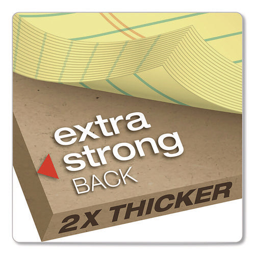 Image of Ampad® Gold Fibre Writing Pads, Wide/legal Rule, 50 Canary-Yellow 8.5 X 11.75 Sheets, 4/pack