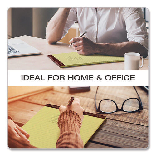 Image of Ampad® Gold Fibre Writing Pads, Wide/legal Rule, 50 Canary-Yellow 8.5 X 11.75 Sheets, 4/pack