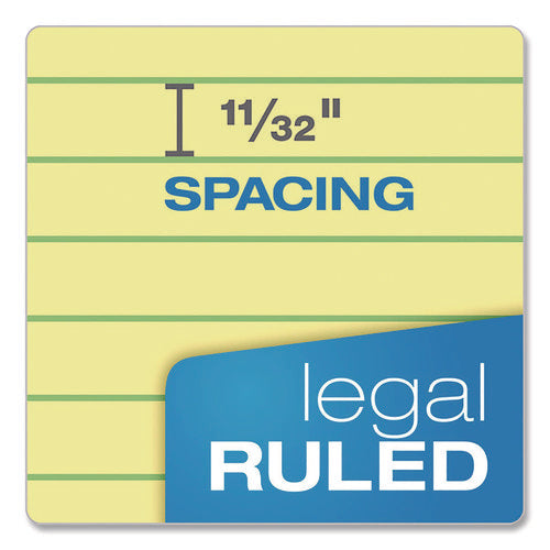 Image of Ampad® Gold Fibre Writing Pads, Wide/legal Rule, 50 Canary-Yellow 8.5 X 11.75 Sheets, 4/pack