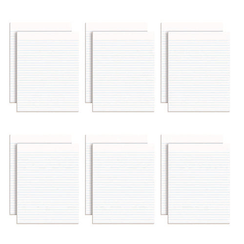 Image of Ampad® Glue Top Pads, Wide/legal Rule, 50 White 8.5 X 11 Sheets, Dozen