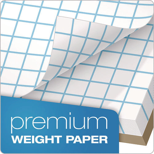 Image of Ampad® Quadrille Pads, Quadrille Rule (4 sq/in), 50 White (Heavyweight 20 lb Bond) 8.5 x 11 Sheets