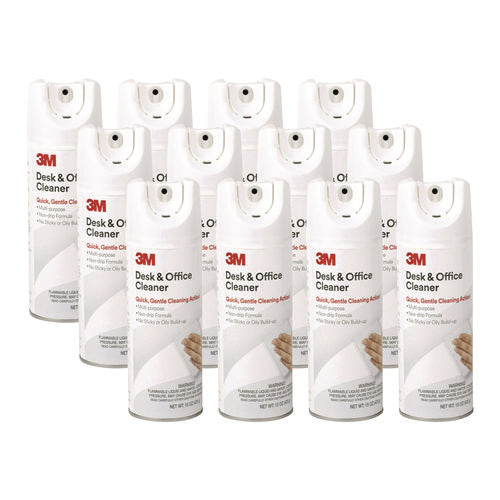 Image of 3M Desk And Office Spray Cleaner, 15 Oz Aerosol Spray, 12/carton