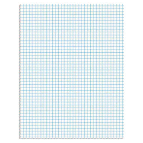 Image of Ampad® Quadrille Pads, Quadrille Rule (8 sq/in), 50 White (Heavyweight 20 lb Bond) 8.5 x 11 Sheets