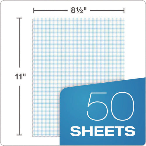 Image of Ampad® Quadrille Pads, Quadrille Rule (8 sq/in), 50 White (Heavyweight 20 lb Bond) 8.5 x 11 Sheets