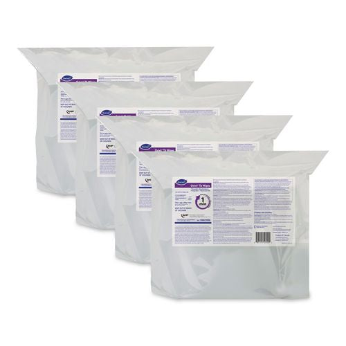 Image of Diversey Oxivir TB Disinfectant Wipes Refill, 11 x 12, Unscented, White, 160 Wipes/Refill Pouch, 4 Refill Pouches/Carton