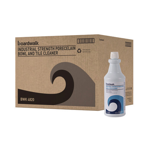 Image of Boardwalk® Industrial Strength RTU Porcelain Bowl and Tile Cleaner, Floral Scent, 32 oz Bottle, 12/Carton