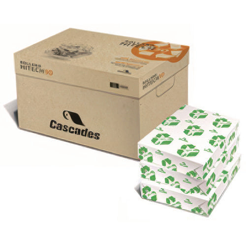 Image of Cascades® Enviro100 Copy Paper, 92 Bright, 20 lb Bond Weight, 8.5 x 14, White, 500 Sheets/Ream, 10 Reams/Carton
