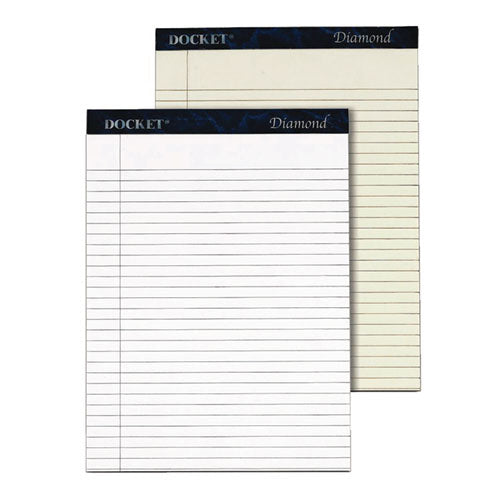 Image of TOPS Docket Diamond Ruled Pads, Wide/legal Rule, 50 White 8.5 X 11.75 Sheets, 2/box
