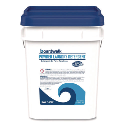 Image of Boardwalk® Powder Laundry Detergent, Low Foam, Crisp Clean Scent, 18 lb Pail