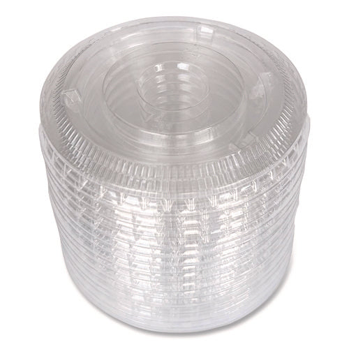 Image of Boardwalk® Souffle/Portion Cup Lids, Fits 3.25 oz to 5.5 oz Portion Cups, Plastic, Clear, 2,500/Carton