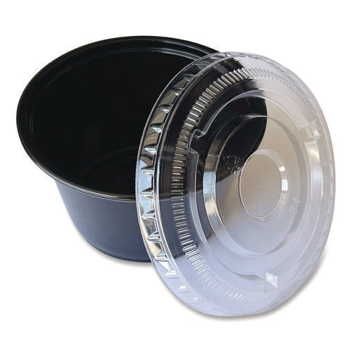 Image of Boardwalk® Souffle/Portion Cup Lids, Fits 3.25 oz to 5.5 oz Portion Cups, Plastic, Clear, 2,500/Carton