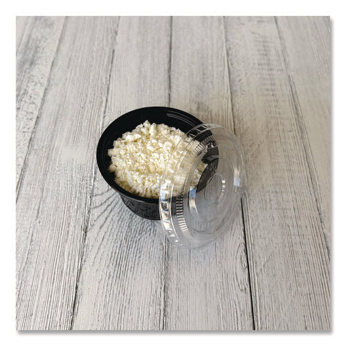 Image of Boardwalk® Souffle/Portion Cup Lids, Fits 3.25 oz to 5.5 oz Portion Cups, Plastic, Clear, 2,500/Carton