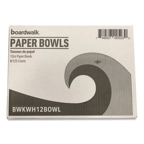 Image of Boardwalk® Paper Dinnerware, Bowl, 12 oz, White, 1,000/Carton