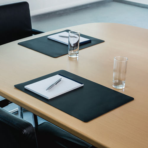 Image of Durable® Anti-Slip Contoured Edge PVC Desk Pad, 20.5 x 25.5, Black