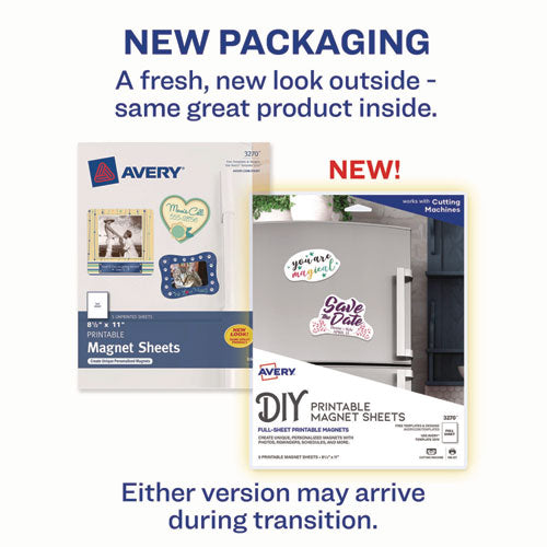 Image of Avery® Printable Magnet Sheets, 8.5 X 11, White, 5/pack