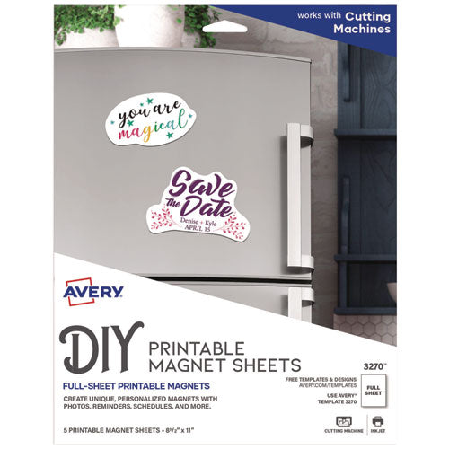 Image of Avery® Printable Magnet Sheets, 8.5 X 11, White, 5/pack
