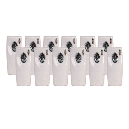 Image of Boardwalk® Metered Air Freshener Dispenser, 9.5" x 3.5" x 3.75", White, 12/Carton