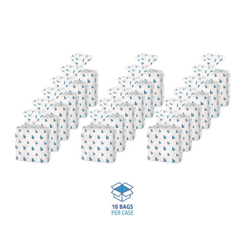 Image of Boardwalk® Hydrospun Wipers, 1-Ply, 12 x 13, White, 50/Bag, 18 Bags/Carton