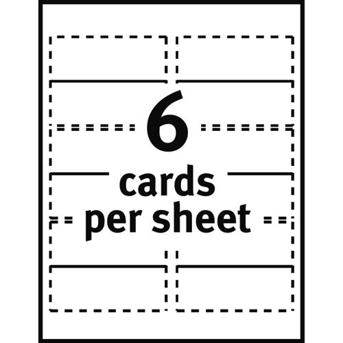 Image of Avery® Small Textured Tent Cards, White, 3.75 x 1.44, 6 Cards/Sheet, 25 Sheets/Pack