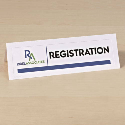 Image of Avery® Large Embossed Tent Card, White, 11, x 3.5, 1 Card/Sheet, 50 Sheets/Box