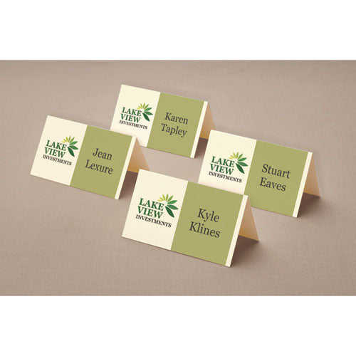 Image of Avery® Small Tent Card, Ivory, 3.5 x 2, 4 Cards/Sheet, 40 Sheets/Pack