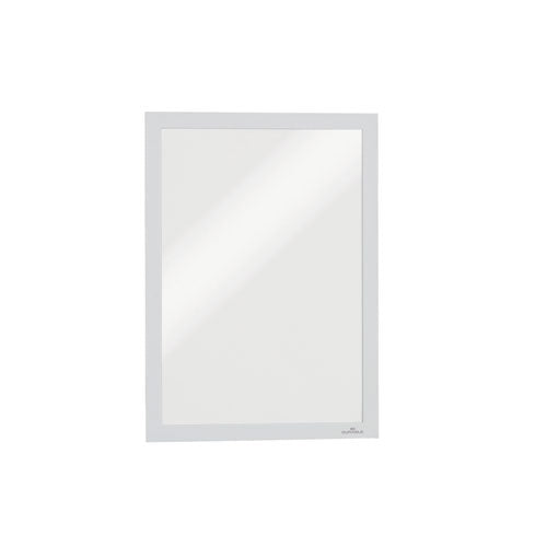 Image of Durable® Infoframe DURAFRAME Self Adhesive Double Sided Sign Holder, 9.5 x 12, White Frame, 2/Pack