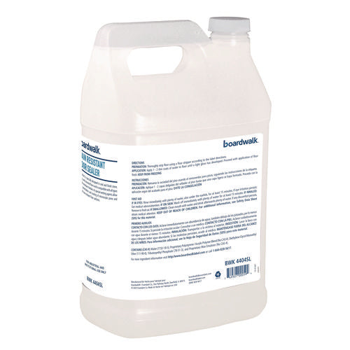 Image of Boardwalk® Stain Resistant Floor Sealer, Unscented, 1 gal Bottle, 4/Carton