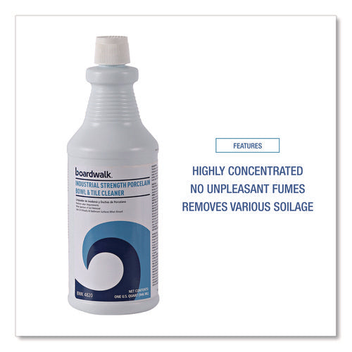 Image of Boardwalk® Industrial Strength RTU Porcelain Bowl and Tile Cleaner, Floral Scent, 32 oz Bottle
