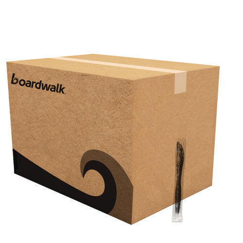 Image of Boardwalk® Heavyweight Wrapped Polypropylene Cutlery, Knife, Plastic, Black, 1,000/Carton