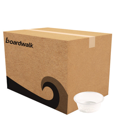 Image of Boardwalk® Souffle/Portion Cups, 1.5 oz, Plastic, Translucent, 2,500/Carton