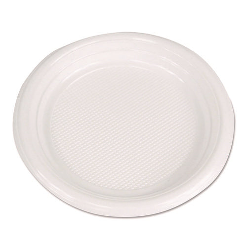 Image of Boardwalk® Hi-Impact Plastic Dinnerware, Plate, 6" Dia, White, 1,000/carton