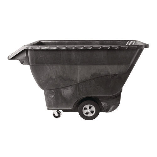Image of Rubbermaid® Commercial 1 cu yd Structural Foam Tilt Truck, Standard Duty, 1,250 lb Capacity, Black