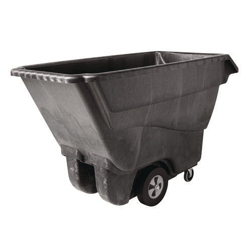 Image of Rubbermaid® Commercial 1 cu yd Structural Foam Tilt Truck, Standard Duty, 1,250 lb Capacity, Black